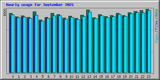Hourly usage for September 2021